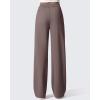 image:imageG4Free ShiftReady Womens Yoga Dress Pants with Pockets Wide Leg Work Pants High Waisted Dressy Casual TrousersTaupe