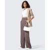 image:imageG4Free ShiftReady Womens Yoga Dress Pants with Pockets Wide Leg Work Pants High Waisted Dressy Casual TrousersTaupe