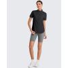 image:imageG4Free Skimetic UPF 50 Womens Workout Tops Short Sleeve Half Zip Golf Shirts Loose Fit Athletic Gym Tshirts RunningBlack