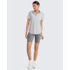 image:imageG4Free Skimetic UPF 50 Womens Workout Tops Short Sleeve Half Zip Golf Shirts Loose Fit Athletic Gym Tshirts RunningGray