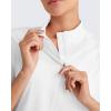 image:imageG4Free Skimetic UPF 50 Womens Workout Tops Short Sleeve Half Zip Golf Shirts Loose Fit Athletic Gym Tshirts RunningWhite