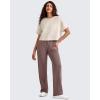 image:imageG4Free Smoofit Modal Soft Boxy Tee Shirts Women Short Sleeve Drop Shoulder Crew Neck Basic Crop Tops Loose Casual LoungeLight Khaki