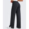image:imageG4Free Smoofit Modal Soft Womens Wide Leg Sweatpants High Waisted Drawstring Side Slit Casual PantsBlack