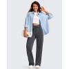 image:imageG4Free Smoofit Modal Soft Womens Wide Leg Sweatpants High Waisted Drawstring Side Slit Casual PantsDark Gray