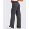 image:imageG4Free Smoofit Modal Soft Womens Wide Leg Sweatpants High Waisted Drawstring Side Slit Casual PantsDark Gray