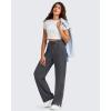 image:imageG4Free Smoofit Modal Soft Womens Wide Leg Sweatpants High Waisted Drawstring Side Slit Casual PantsDark Gray