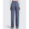 image:imageG4Free Smoofit Modal Soft Womens Wide Leg Sweatpants High Waisted Drawstring Side Slit Casual PantsDenim Heather
