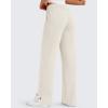 image:imageG4Free Smoofit Modal Soft Womens Wide Leg Sweatpants High Waisted Drawstring Side Slit Casual PantsIvory