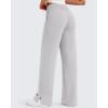 image:imageG4Free Smoofit Modal Soft Womens Wide Leg Sweatpants High Waisted Drawstring Side Slit Casual PantsLight Gray