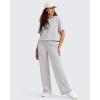 image:imageG4Free Smoofit Modal Soft Womens Wide Leg Sweatpants High Waisted Drawstring Side Slit Casual PantsLight Gray