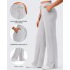 image:imageG4Free Smoofit Modal Soft Womens Wide Leg Sweatpants High Waisted Drawstring Side Slit Casual PantsLight Gray