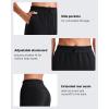 image:imageG4Free Smoofit Wide Leg Capri Pants for Women Adjustable Shockcord High Waist Summer Travel Casual Pants with PocketsBlack
