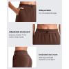 image:imageG4Free Smoofit Wide Leg Capri Pants for Women Adjustable Shockcord High Waist Summer Travel Casual Pants with PocketsCoffee Brown