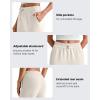 image:imageG4Free Smoofit Wide Leg Capri Pants for Women Adjustable Shockcord High Waist Summer Travel Casual Pants with PocketsIvory