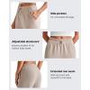 image:imageG4Free Smoofit Wide Leg Capri Pants for Women Adjustable Shockcord High Waist Summer Travel Casual Pants with PocketsLight Khaki
