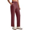 image:imageG4Free ShiftReady Womens Ankle Dress Yoga Pants with Pockets Stretchy Business Casual Slacks Work Trousers Travel PantDark Burgundy