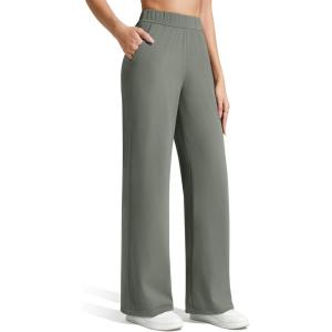 image:imageG4Free ShiftReady Womens Yoga Dress Pants with Pockets Wide Leg Work Pants Dressy Casual TrousersGray Sage