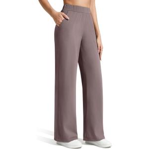 image:imageG4Free ShiftReady Womens Yoga Dress Pants with Pockets Wide Leg Work Pants Dressy Casual TrousersTaupe
