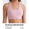 image:imageG4Free BareFeel Racerback Sports Bra for Women  Scoop Neck Workout Tank Top Casual Yoga Non PaddedBlush