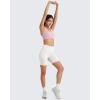 image:imageG4Free BareFeel Racerback Sports Bra for Women  Scoop Neck Workout Tank Top Casual Yoga Non PaddedBlush