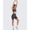 image:imageG4Free BareFeel Racerback Sports Bra for Women  Scoop Neck Workout Tank Top Casual Yoga Non PaddedDark Gray