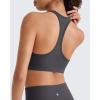 image:imageG4Free BareFeel Racerback Sports Bra for Women  Scoop Neck Workout Tank Top Casual Yoga Non PaddedDark Gray