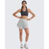 image:imageG4Free BareFeel Racerback Sports Bra for Women  Scoop Neck Workout Tank Top Casual Yoga Non PaddedDark Gray