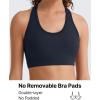 image:imageG4Free BareFeel Racerback Sports Bra for Women  Scoop Neck Workout Tank Top Casual Yoga Non PaddedDark Navy