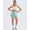 image:imageG4Free BareFeel Racerback Sports Bra for Women  Scoop Neck Workout Tank Top Casual Yoga Non PaddedPure White