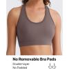 image:imageG4Free BareFeel Racerback Sports Bra for Women  Scoop Neck Workout Tank Top Casual Yoga Non PaddedTaupe