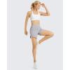 image:imageG4Free Chillwhisp Womens Athletic Shorts 4 High Waisted Lightweight Running Shorts with PocketsChrim Gray