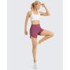 image:imageG4Free Chillwhisp Womens Athletic Shorts 4 High Waisted Lightweight Running Shorts with PocketsDark Burgundy