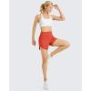 image:imageG4Free Chillwhisp Womens Athletic Shorts 4 High Waisted Lightweight Running Shorts with PocketsRust Orange