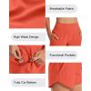 image:imageG4Free Chillwhisp Womens Athletic Shorts 4 High Waisted Lightweight Running Shorts with PocketsRust Orange