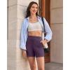 image:imageG4Free EverGoing Womens Athletic Shorts High Waisted 4  5 Running Yoga Summer Casual Shorts with PocketsGrape Purple