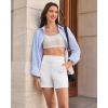 image:imageG4Free EverGoing Womens Athletic Shorts High Waisted 4  5 Running Yoga Summer Casual Shorts with PocketsPure White