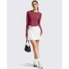 image:imageG4Free Lightbreeze Womens UPF 50 Long Sleeve Rash Guard Quick Dry Crop Workout Tops Thumbholes Sun Shirts Running AthleticBurgundy