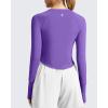 image:imageG4Free Lightbreeze Womens UPF 50 Long Sleeve Rash Guard Quick Dry Crop Workout Tops Thumbholes Sun Shirts Running AthleticDark Purple