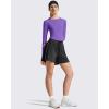 image:imageG4Free Lightbreeze Womens UPF 50 Long Sleeve Rash Guard Quick Dry Crop Workout Tops Thumbholes Sun Shirts Running AthleticDark Purple