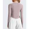 image:imageG4Free Lightbreeze Womens UPF 50 Long Sleeve Rash Guard Quick Dry Crop Workout Tops Thumbholes Sun Shirts Running AthleticGray Lilac