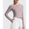 image:imageG4Free Lightbreeze Womens UPF 50 Long Sleeve Rash Guard Quick Dry Crop Workout Tops Thumbholes Sun Shirts Running AthleticGray Lilac