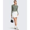 image:imageG4Free Lightbreeze Womens UPF 50 Long Sleeve Rash Guard Quick Dry Crop Workout Tops Thumbholes Sun Shirts Running AthleticGray Olive