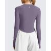 image:imageG4Free Lightbreeze Womens UPF 50 Long Sleeve Rash Guard Quick Dry Crop Workout Tops Thumbholes Sun Shirts Running AthleticGray Purple