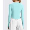 image:imageG4Free Lightbreeze Womens UPF 50 Long Sleeve Rash Guard Quick Dry Crop Workout Tops Thumbholes Sun Shirts Running AthleticLight Blue