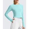 image:imageG4Free Lightbreeze Womens UPF 50 Long Sleeve Rash Guard Quick Dry Crop Workout Tops Thumbholes Sun Shirts Running AthleticLight Blue