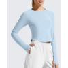 image:imageG4Free Lightbreeze Womens UPF 50 Long Sleeve Rash Guard Quick Dry Crop Workout Tops Thumbholes Sun Shirts Running AthleticLight Denim