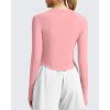 image:imageG4Free Lightbreeze Womens UPF 50 Long Sleeve Rash Guard Quick Dry Crop Workout Tops Thumbholes Sun Shirts Running AthleticPink