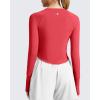 image:imageG4Free Lightbreeze Womens UPF 50 Long Sleeve Rash Guard Quick Dry Crop Workout Tops Thumbholes Sun Shirts Running AthleticRed