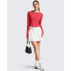 image:imageG4Free Lightbreeze Womens UPF 50 Long Sleeve Rash Guard Quick Dry Crop Workout Tops Thumbholes Sun Shirts Running AthleticRed
