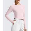 image:imageG4Free Lightbreeze Womens UPF 50 Long Sleeve Rash Guard Quick Dry Crop Workout Tops Thumbholes Sun Shirts Running AthleticSmoky Blush